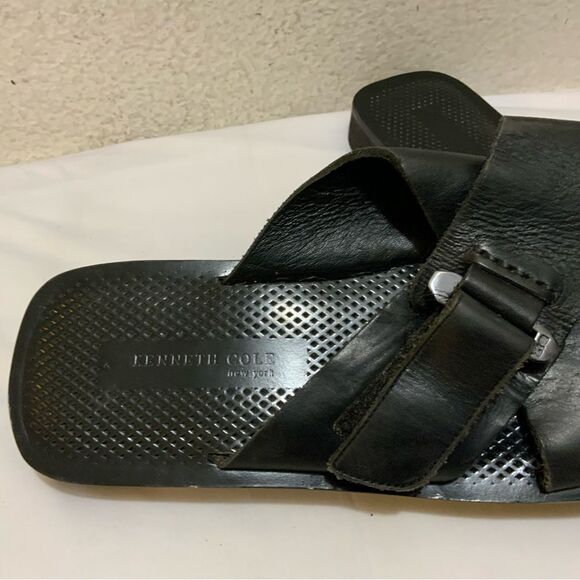 Kenneth Cole Black Leather Men’s Sandals cross cross Size 10 M main image 5